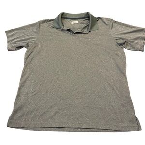 Columbia men’s green textured Polo collars pullover shirt size large